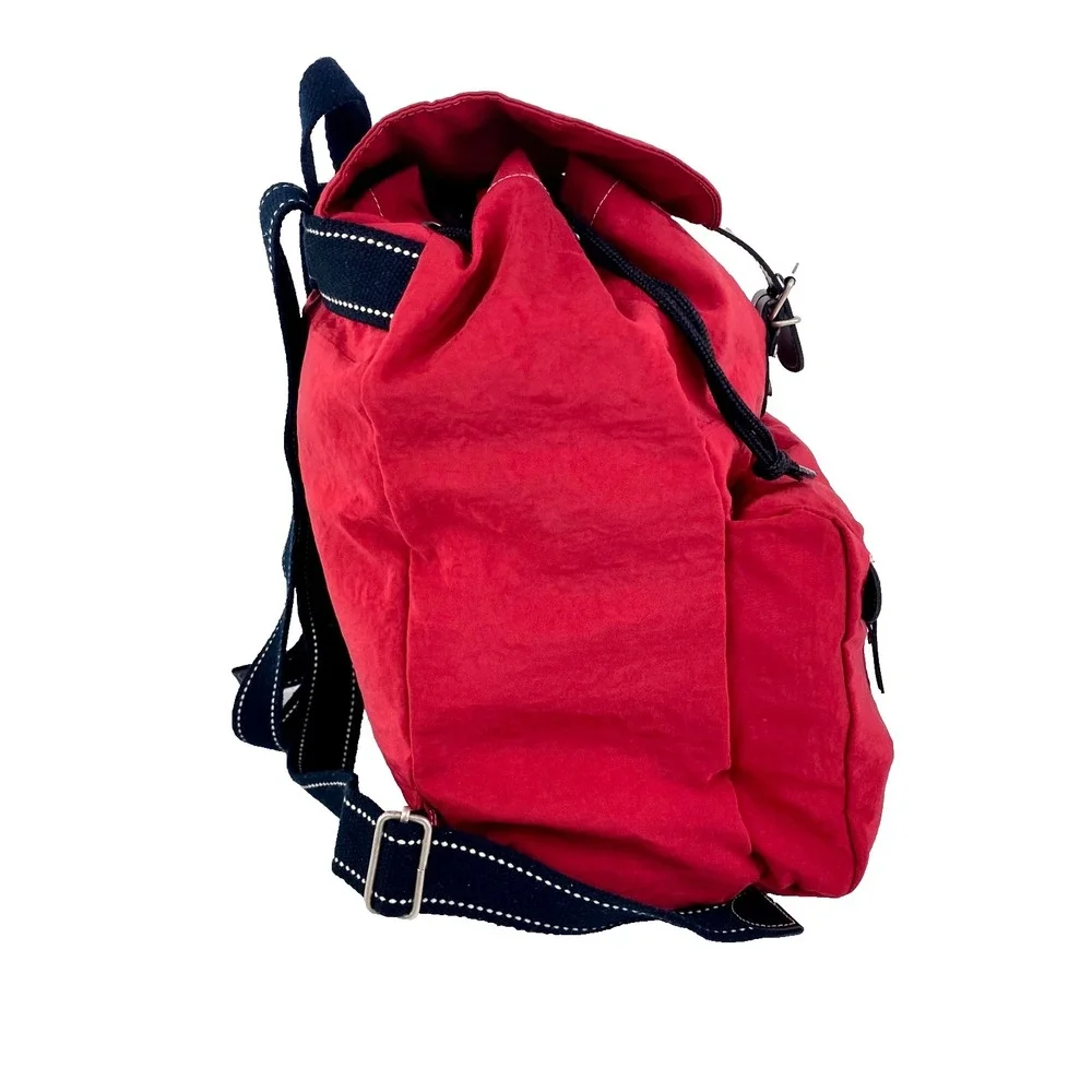 Gap Nylon Backpack Satchel Red & Black Large EUC Big Zip Shoulder Bag School Bag
